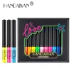 Eyeliner 12 kolorów Neon Eyeliner Pen Zestaw UV Light Pastele Pastelblack Light Eye Makijaż Wodoodporny płynny ołówek eyeliner Set Set Cosmetics