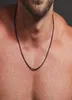 Classic 2mm Black Box Chain Necklace Men Titanium Steel för smycken6120571