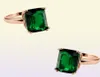 Natural Emerald Ring Zircon Diamond Rings for Women Engagement Wedding Rings with Green Gemstone Ring 14K Rose Gold Fine SMEEXKE 27766535