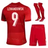 Equipe nacional 18 Berreszynski Jersey de futebol Polônia 16 Szymanski 7 Milik 15 Glik 4 Kedziora 10 Krychowiak 9 Lewandowski 23 Kits de camisa de futebol PIATEK 24/25 Euro Cup