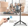 Selfie Monopods 1,85 m selfie Stick Quadrud Aluminium Alloy Telescopic Mobile Telefonhållare med alla iPhone- och Android -enheter Y240418