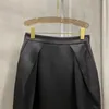 Rokken 24 lente zomerhelft rok super mooi zwart pod ontwerp voor twee geplooide snit niet versleten 4.13