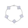 Van Clover Bracelet Women Diamante Incrustado Posrillo púrpura Pulsera Nicho de lujo Exquisito 2024 NUEVAS Damas Regalo