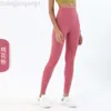 Desginer Alooo Yoga Aloe Pant Leggings Womens No Awkwardness Thread Skincare Nude Fitness Pants Pocket High Waist Sports Tights