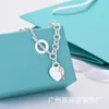 Luxury Tiffenny Designer Brand Collane a sospensione T Famiglia Famiglia Spessa catena Chiave Collana Heart Collana bianca Coppa in argento CNC Sigillo in acciaio CNC Love Di Couple Collace