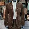 بدلات الرجال بدعوى السترة كوردووي متعددة الجيوب السادة الذكية الأعمال التجارية America Vintage Jackets