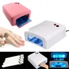 La lampe de séchoir de vernis à ongles pro 36W LED UV GEL Kit de spa lumineux de durcissement en acrylique avec 4 tubes 240318