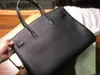 Designer feito à mão 7a bolsa de bolsa de couro genuíno em couro preto mulheres grandes 40cm feminino com ladrão 37