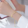 Bedelarmbanden Koreaanse tulpen kristallen armband voor vrouwen mode kersen bloesems lelie bloemblad ketting kralen bruiloft feest elegant