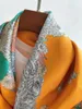 Schals hellorange Stirnband Frauen Mode 2024 18mm Seidenschal Hijeb elegante Frauenschal