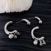 Boucles d'oreilles enveloppe tendance punk Design Pearl Pendant pour femmes hommes 2024 avant après détachable portant un cadeau de bijoux de mode d'oreille