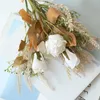 Decorative Flowers 1 Bouquet Gifts Pampas Grass Rose Natural Dried Flower Mini Gypsophila Plants Real Po Props Home Decoration