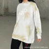 Hochwertige Designer -Kleidung Das richtige sprühbemalte, verzweifelte Buchstaben bedruckte Hoodie mit passenden Männern Womens Style Long Sleeves