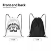 Bolsas de compras Custom Black Powerhouse Gym Prawstring Men Men Mul