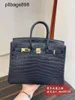 Designer feito à mão 7a bolsa de bolsa de bolsa genuína névoa de couro de crocodilo feminina couro feminino grande capacidadekui4