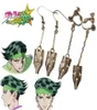 1Pair Anime Jojos Bizarre Adventure Cosplay Rohan Kishibe Metal Earrings Ear Stud Jewelry Fans Collection Otaku Gift Props229B6890889