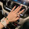 حلقات المجوهرات المتطورة لخواتم Vancleff Women الجميلة Seiko Horse Butterfly Ring White Fritillaria double Full Diamond Butterfly Ring Blue Fringquoise Original 1: 1 Logo