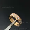 Anelli di gioielleria di design di fascia alta per donne Carter Nuove file a tre file Diamond Full Sky Ring Womens in acciaio non sbiading classico Coppia di diamanti Main Diamond Ring Originale 1To1