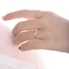 Marchio alla moda coreano da donna squilibrio anello diamantato moissanite 925 sterling argento geometria concisa zirconia