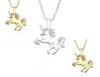 Schöne Einhorn -Anhänger Halskette für Mädchen Tiny Unicorn Schlüsselbein Kette Halskette Chokers Tierschmuck6769296