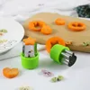 Yıldız Kalp Şekli Sebzeler Kesici Plastik Tutar 3 PCS Taşınabilir Aşçı Aletleri Paslanmaz Çelik Meyve Kesme Kalıp Mutfak Gadgets