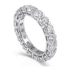 Elegant Promise moissanite Ring 925 sterling silver Sier Diamond Cz Engagement Wedding Band Rings for Women Men Fine Jewelry Gift