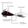 Novo mini vibração de metal com colher pesca isca 6g10g17g25g 2 cm de pesca tackle pino crankbait vibração giratória isca isca