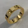 Som original designer logotyp gravrave 5mm diamant kärlek ring 18k guld silver rose 750 rostfritt stål ringar kvinnor män älskare bröllop smycken gåva Big USA Size 6 7 8 9 10 11 12