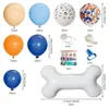 Orange tema Party Decorations Blue Balloon Arch Bone Benformed Foil Balloons Girl Boy 240410