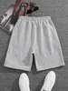 Solid Color Mens Pure Cotton Drawstring Midjesport Shorts 240417