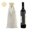 Sacs à provisions 20pcs / lot 16 36cm Gift Champagne Sachets Burlap Linn DrawString Red Wine Bottle Covers Sac personnalisé