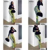 Spodnie damskie Capris Women S Nibber Spodery Kobiet Kontrast Kolor TABY Y BAG BIPES SLIM FIT ALL MAJE KOBIETA Codzienne wyjście 23061 Dhrcf