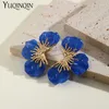 Boucles d'oreilles Stud Fashion Summer Orange Ored Oreing For Women Quality Ins Ins Trendy Big Flower Girls Korean Oree Oree Stbs Bijoux Party