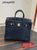 Designer feito à mão 7a bolsa de bolsa de bolsa genuína névoa de couro de crocodilo feminina couro feminino grande capacidadekui4