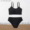 Jednoczęściowe letnie dzieci dziewczęta kąpielowe dziewczyny solidne moda chłodna dwuczęściowa kostium kąpielowy Child Swimsuit Młodzież Bikini strój kąpielowy Q240418