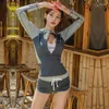 Swimwear de mujeres Wisuwore Guardia de erupción coreana para parejas trajes para mujeres