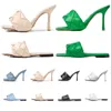 2024 lido sandales pantoufles femme designer chaussures robes chaussures tissées mules plates plats intrécciato nappa carré les dames dames mariage talons hauts pompes flip flip flops chaussure