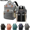Diaper Bags Fashionable mummy maternity bag baby diaper small sleeping bag large capacity travel backpack Q240418