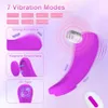 Calcinha Mulheres Vibrador vestível com controle remoto 7 Frequency Clitoral Dildo Dildo Vibração Toys sexuais adultos