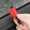 18 Colors 3-in-1/2-in-1 Portable Mini Self Defense Saving Hammer Key Chain Rings Seat Belt Cutter Auto Window Breaker Keychain