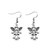 Dangle Earrings 1pair Heart Angel Drop Couple Pendants Charms For Jewelry Making Vintage Hook Size 18x19mm