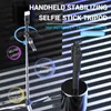 Selfie monopodes Fangtuosi 1750 mm sans fil de trépied de bâton de selfie stand pliable monopode avec lumière LED pour les smartphones équilibrer la prise de vue régulière en direct y240418