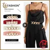 Gürtel klassische elastische Gürtel weibliche Kette Gold Silber Marke für Frau Cinch Bundeskleidermantel Damenbekleidung Accessorie