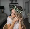 Sexy tweedelig strand landelijke stijl een lijn trouwjurken chiffon korte mouw boho kanten bohemian bruidsjurken trouwjurk gewaden de mariee