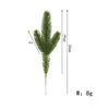 Fleurs décoratives 12 pcs aiguilles de pin artificielles trois branches 26cm en plastique de fer de fer de Noël accessoires d'arbre de Noël décorations de fête bricolage