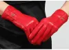 WomanTouch Screen Sheepskin Driver Driving Gloves Female Color Leather Fashion Straight Style Motorcycle Riding Gloves