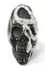 Gothic Twotone Skull Ring Cool Men039S Titanium Steel Jewelry 사악한 두개골 바이커 펑크 링 크기 7143965406