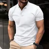 Men's Casual Shirts Solid Stand Collar Short Sleeve Fashion Handsome Business Shirt Men Clothing Summer Button Fit Gym Male