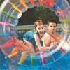 Summer Kids Colorful Giant Water Inflatable Float Wheel Roller Roll Ball Swimming Pool Grass Beach Sports Games Toys 240416