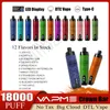 Originele vapme kroonbalk 18000 Puffs wegwerp e sigaretten mesh spoel 25 ml pod batterij oplaadbare elektronische cigs puff 20k 0% 2% 3% 5% vape pen kit 12k 9k 7k 15k 15k 15k